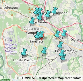 Mappa Via Borsi Giosuè, 21017 Samarate VA, Italia (3.55579)