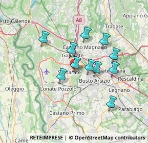 Mappa Via Borsi Giosuè, 21017 Samarate VA, Italia (5.81727)