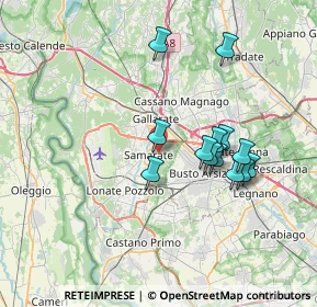 Mappa Via Borsi Giosuè, 21017 Samarate VA, Italia (6.35)