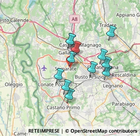 Mappa Via Borsi Giosuè, 21017 Samarate VA, Italia (5.6175)
