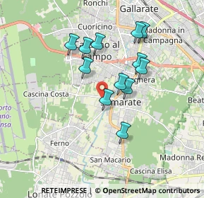 Mappa Via Novara, 21017 Samarate VA, Italia (1.51667)