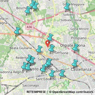 Mappa Via San Giorgio, 21057 Olgiate Olona VA, Italia (2.5015)