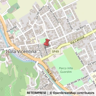 Mappa Via Veneto,  25, 36033 Isola Vicentina, Vicenza (Veneto)