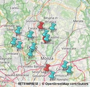 Mappa Via Trento e Trieste, 20853 Biassono MB, Italia (7.77)
