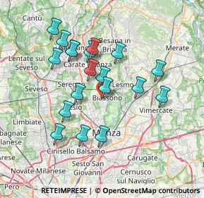 Mappa Via Trento e Trieste, 20853 Biassono MB, Italia (6.66368)