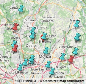 Mappa Via Trento e Trieste, 20853 Biassono MB, Italia (9.984)
