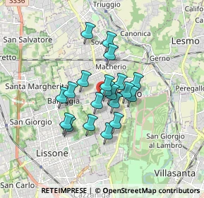 Mappa Via Trento e Trieste, 20853 Biassono MB, Italia (1.1605)