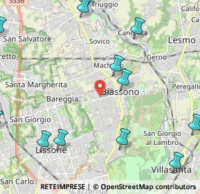 Mappa Via Trento e Trieste, 20853 Biassono MB, Italia (2.98667)