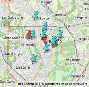 Mappa Via Trento e Trieste, 20853 Biassono MB, Italia (1.0925)