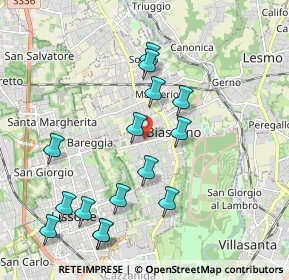 Mappa Via Trento e Trieste, 20853 Biassono MB, Italia (2.07533)