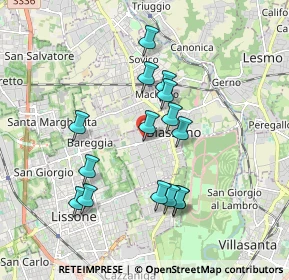 Mappa Via Trento e Trieste, 20853 Biassono MB, Italia (1.656)