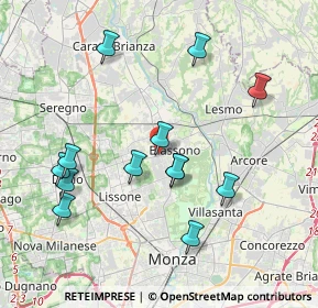Mappa Via Trento e Trieste, 20853 Biassono MB, Italia (3.93154)