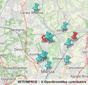 Mappa Via Trento e Trieste, 20853 Biassono MB, Italia (3.69727)