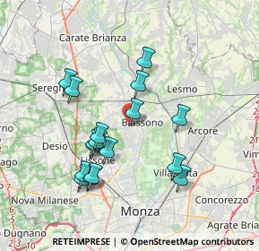 Mappa Via Trento e Trieste, 20853 Biassono MB, Italia (3.44059)