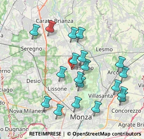 Mappa Via Felice Cavallotti, 20853 Biassono MB, Italia (3.89895)