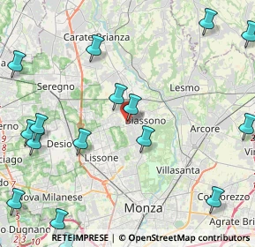 Mappa Via Felice Cavallotti, 20853 Biassono MB, Italia (6.302)