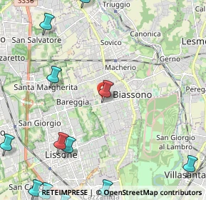 Mappa Via Felice Cavallotti, 20853 Biassono MB, Italia (3.46615)