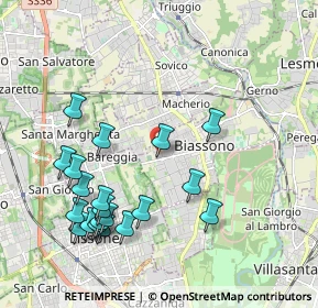 Mappa Via Felice Cavallotti, 20853 Biassono MB, Italia (2.1945)