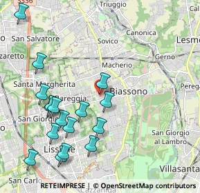 Mappa Via Felice Cavallotti, 20853 Biassono MB, Italia (2.29059)