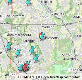 Mappa Via Felice Cavallotti, 20853 Biassono MB, Italia (2.94583)