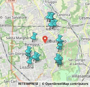 Mappa Via Felice Cavallotti, 20853 Biassono MB, Italia (1.74412)