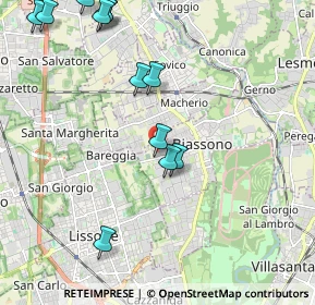 Mappa Via Felice Cavallotti, 20853 Biassono MB, Italia (2.45583)