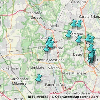 Mappa Via Luigi Cerati, 20031 Cesano Maderno MB, Italia (5.2335)