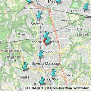 Mappa Via Luigi Cerati, 20031 Cesano Maderno MB, Italia (2.88333)