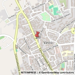 Mappa Corso Mazzini, 265, 66054 Vasto, Chieti (Abruzzo)