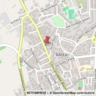 Mappa Corso Mazzini, 306, 66054 Vasto, Chieti (Abruzzo)