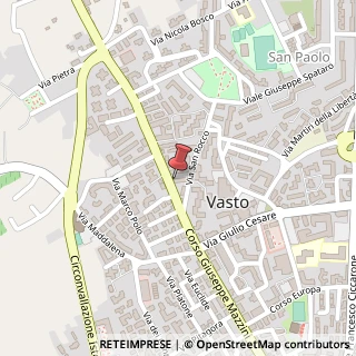 Mappa Corso Mazzini, 278, 66054 Vasto, Chieti (Abruzzo)