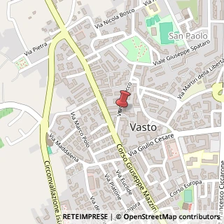 Mappa Via San Rocco,  40, 66054 Vasto, Chieti (Abruzzo)