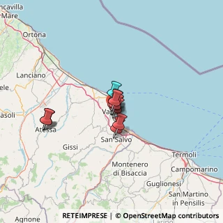 Mappa Via Vittorio Bachelet, 66054 Vasto CH, Italia (7.90167)