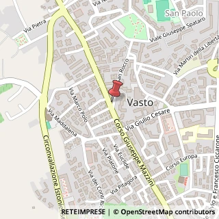 Mappa Via San Rocco, 61, 66054 Vasto, Chieti (Abruzzo)