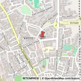 Mappa Via Giulio Cesare, 21, 66054 Vasto, Chieti (Abruzzo)