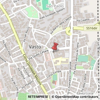 Mappa Via Vittorio Bachelet, 18, 66054 Vasto, Chieti (Abruzzo)