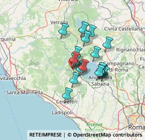 Mappa Via Roma, 00066 Manziana RM, Italia (10.015)