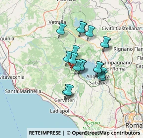 Mappa Via Fonte della Dolce, 00066 Manziana RM, Italia (10.9665)