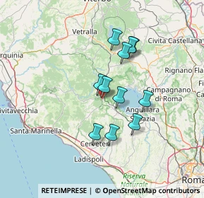 Mappa Via degli Scaloni - ZONA ARTIGIANALE, 00066 Manziana RM, Italia (11.44)