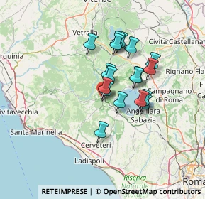 Mappa Via dei Platani, 00066 Manziana RM, Italia (10.88778)