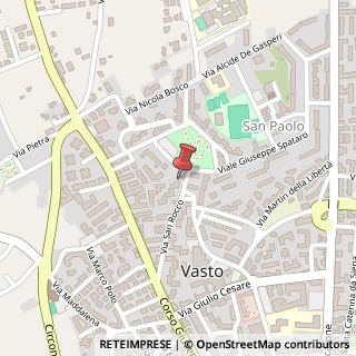 Mappa Via Aldo Moro, 1, 66054 Vasto, Chieti (Abruzzo)