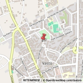 Mappa Via Aldo Moro, 1, 66054 Vasto, Chieti (Abruzzo)