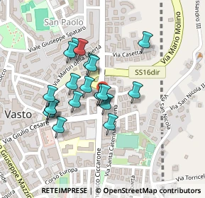 Mappa Viale E. Silvio Francesco, 66054 Vasto CH, Italia (0.1875)