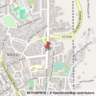 Mappa Via Ciccarone, 119, 66054 Vasto, Chieti (Abruzzo)