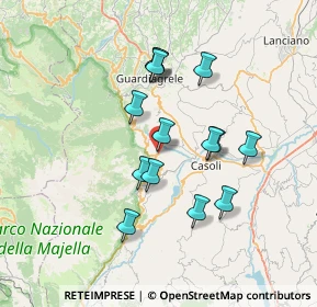 Mappa Corso Umberto I, 66010 Palombaro CH, Italia (6.42857)