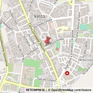 Mappa Corso Europa, 33, 66054 Vasto, Chieti (Abruzzo)
