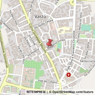 Mappa Corso Europa, 4, 66054 Vasto, Chieti (Abruzzo)