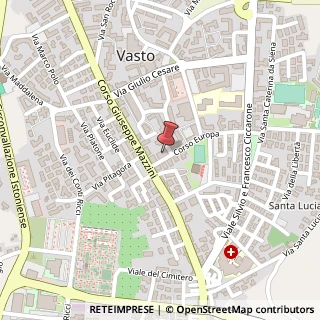 Mappa Corso Europa, 15, 66054 Vasto, Chieti (Abruzzo)