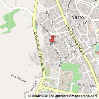 Mappa Via dei Conti Ricci, 107, 66054 Vasto, Chieti (Abruzzo)