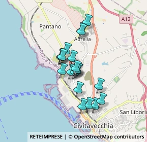 Mappa Via Alfio Flores, 00053 Civitavecchia RM, Italia (1.309)